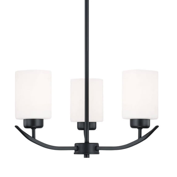Capital Lighting 415231MB-338 Dixon 3 Light 17" Wide Chandelier - Black