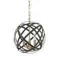 thumbnail image 1 of capital lighting axis - three light pendant, aged brass/black finish, 1 of 3