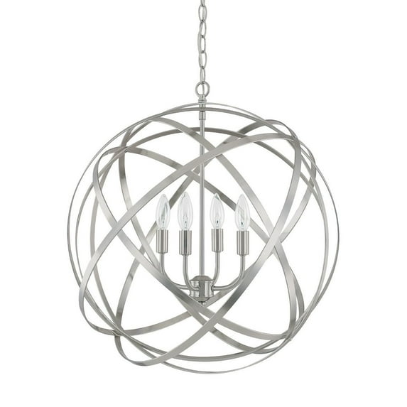 4 Light Pendant In Transitional Style 0 High By 0 Wide-Brushed Nickel Finish -Traditional Installation Capital Lighting 4234Bn