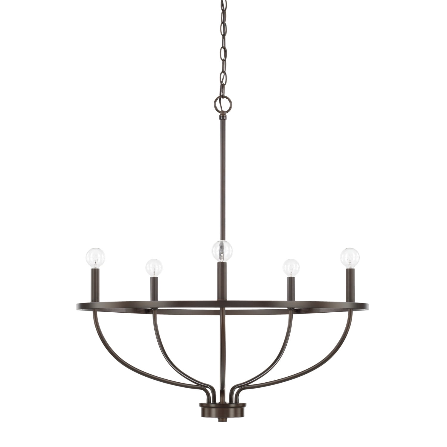 Greyson Urban Bronze 5-Light Taper Candle Chandelier