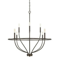 Capital Lighting 428581 Greyson 8 Light 34" Wide Taper Candle Chandelier - Bronze