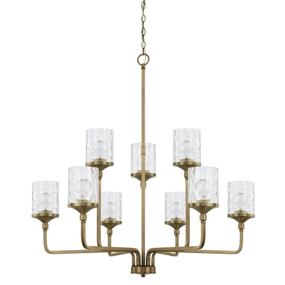 Capital Lighting 428891-451 Colton 9 Light 38" Wide Chandelier - Brass