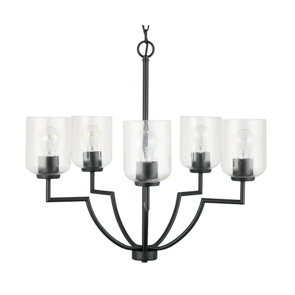 Capital Lighting 439351-500 Carter 5 Light 26" Wide Chandelier - Black