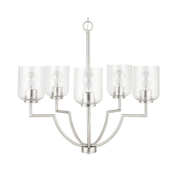 Capital Lighting 439351-500 Carter 5 Light 26" Wide Chandelier - Nickel