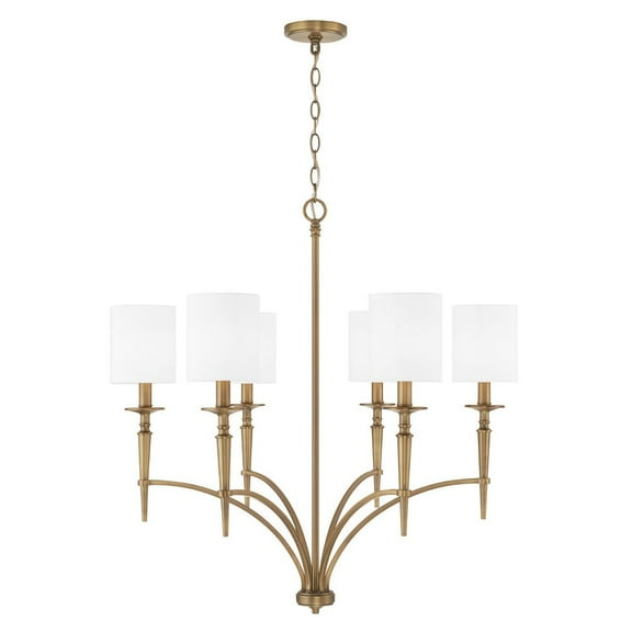 6 Light Chandelier-Aged Brass Finish Capital Lighting 442661Ad-701