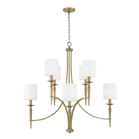 8 Light Chandelier-Aged Brass Finish Capital Lighting 442681Ad-701