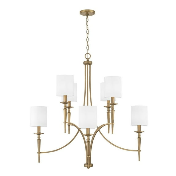8 Light Chandelier-Aged Brass Finish Capital Lighting 442681Ad-701