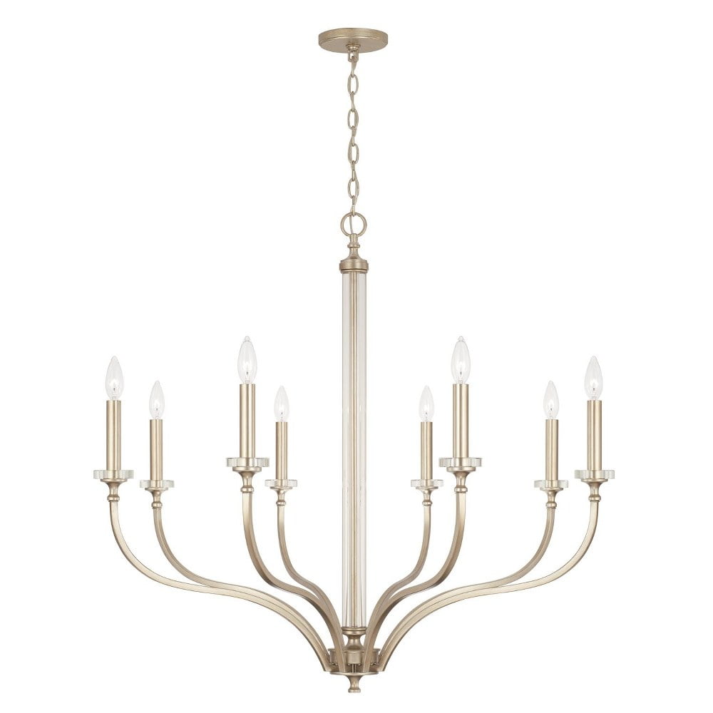 8 Light Chandelier In Transitional Style-35 Inches Tall And 38 Inches Wide     -Traditional Installation Capital Lighting 444881Bs
