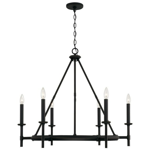 6 Light Chandelier In Transitional Style-28.5 Inches Tall And 33.25 Inches Wide -Traditional Installation Capital Lighting 445261Ih