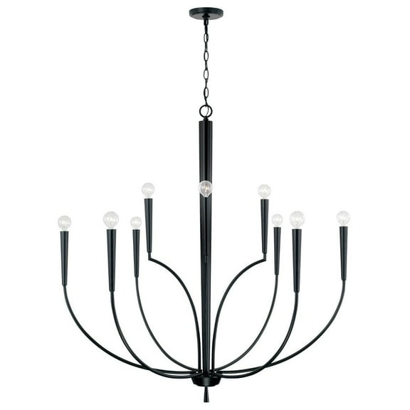 10 Light Chandelier In Modern Style-42.75 Inches Tall And 40 Inches Wide-Matte Black Finish    -Traditional Installation Capital Lighting 445901Mb
