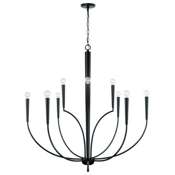 10 Light Chandelier In Modern Style-42.75 Inches Tall And 40 Inches Wide-Matte Black Finish -Traditional Installation Capital Lighting 445901Mb
