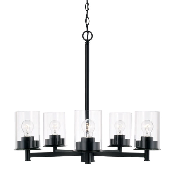 Capital Lighting 446851MB-532 Mason 5 Light 26" Wide Chandelier - Black