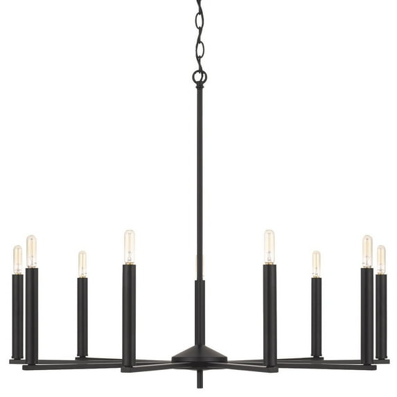 Capital Lighting 448691 Portman 9 Light 34" Wide Candle Style Chandelier - Black