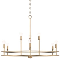 Capital Lighting 448791 Fuller 9 Light 35" Wide Ring Chandelier - Brass