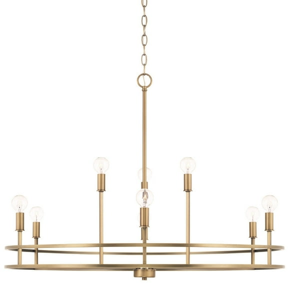 Capital Lighting 448791 Fuller 9 Light 35" Wide Ring Chandelier - Brass