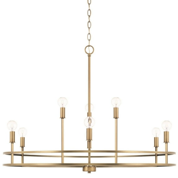 Capital Lighting 448791 Fuller 9 Light 35" Wide Ring Chandelier - Brass