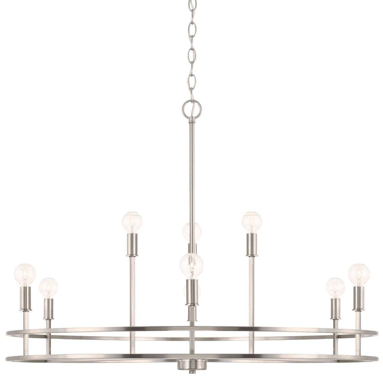 Fuller Contemporary 9-Light Brushed Nickel Tiered Chandelier