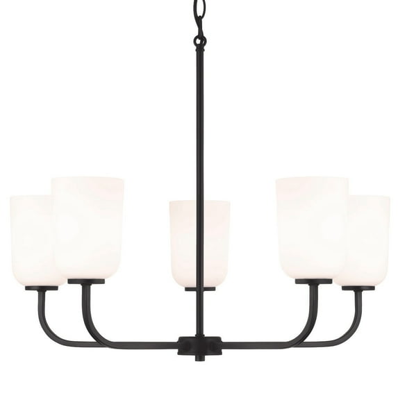 Capital Lighting 448851-542 Lawson 5 Light 26" Wide Chandelier - Black