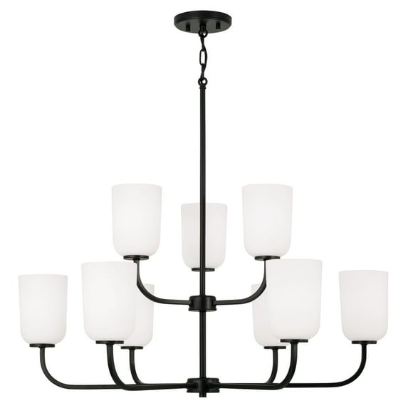 Capital Lighting 448891-542 Lawson 9 Light 32" Wide Chandelier - Black