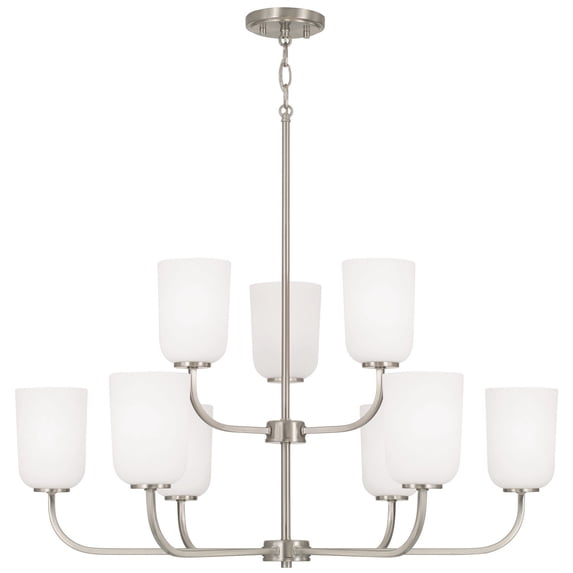 Capital Lighting 448891BN-542 Lawson 9 Light 32" Wide Chandelier - Nickel
