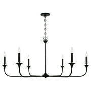 Capital Lighting 448961MB Presley 6 Light 49" Wide Candle Style Chandelier - Black