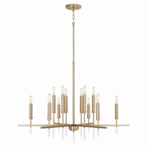 12 Light Chandelier In Mid-Century Modern Style-25 Inches Tall And 35 Inches Wide     -Traditional Installation Capital Lighting 449301Ma