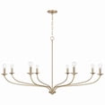 thumbnail image 1 of 8 Light Chandelier In Minimalist Style-29.75 Inches Tall And 52 Inches Wide-Matte Brass Finish    -Traditional Installation Capital Lighting 449981Ma, 1 of 7