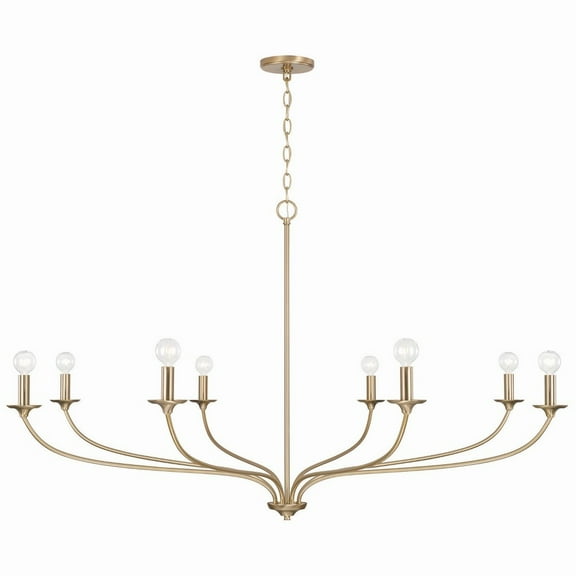 8 Light Chandelier In Minimalist Style-29.75 Inches Tall And 52 Inches Wide-Matte Brass Finish    -Traditional Installation Capital Lighting 449981Ma