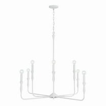 8 Light Chandelier In Contemporary Style-34 Inches Tall And 41 Inches Wide-Textured White Finish    -Traditional Installation Capital Lighting