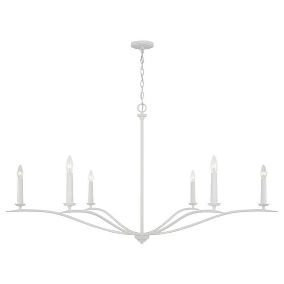6 Light Chandelier-29.25 Inches Tall And 57 Inches Wide-Textured White Finish Capital Lighting 450661Xw