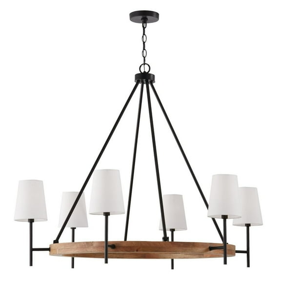 450861WK-709-Capital Lighting-Jonah - 6 Light Chandelier In Contemporary Style-35 Inches Tall and 42 Inches Wide