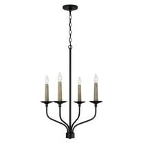 Capital Lighting 451541 Wilder 4 Light 22" Wide Taper Candle Style Chandelier - Black