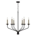 thumbnail image 1 of Capital Lighting 451561MB Wilder 6 Light 32" Wide Taper Candle Style Chandelier - Black, 1 of 7