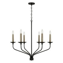 Capital Lighting 451561 Wilder 6 Light 32" Wide Taper Candle Style Chandelier - Black