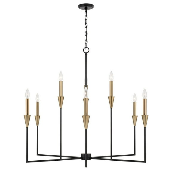 Capital Lighting 451991 Avant 9 Light 42" Wide Taper Candle Style Chandelier - Black