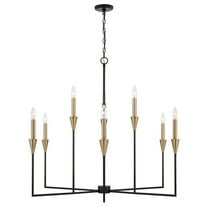 Capital Lighting 451991 Avant 9 Light 42" Wide Taper Candle Style Chandelier - Black