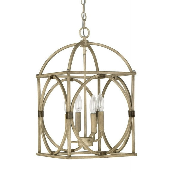 20.75 Inch 4 Light Foyer In Urban/Industrial Style 12 High By 20.75 Wide-French Oak Finish    -Traditional Installation Capital Lighting 4521Fo