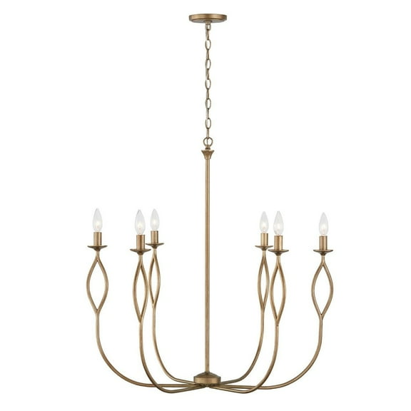 Capital Lighting 452562 Cohen 6 Light 31" Wide Taper Candle Style Chandelier - Mystic