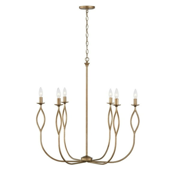 Capital Lighting 452562 Cohen 6 Light 31" Wide Taper Candle Style Chandelier - Mystic