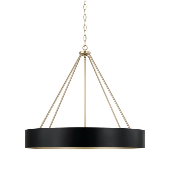 Capital Lighting 453041RK Weller 4 Light 28" Wide Ring Chandelier - Black