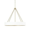 thumbnail image 1 of Capital Lighting 453041 Weller 4 Light 28" Wide Ring Chandelier - Matte Brass / White, 1 of 7