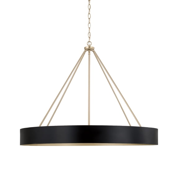 Capital Lighting 453061RK Weller 6 Light 36" Wide Ring Chandelier - Black