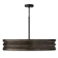 thumbnail image 1 of Capital Lighting 454041 Dunn 4 Light 30" Wide Drum Chandelier - Espresso Stain / Black, 1 of 6