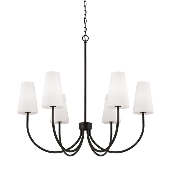 Capital Lighting 455261-550 Averitt 6 Light 37" Wide Chandelier - Black