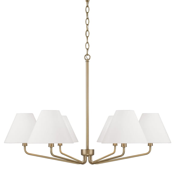 Capital Lighting 456661AD-714 Chadwick 6 Light 34" Wide Chandelier - Brass