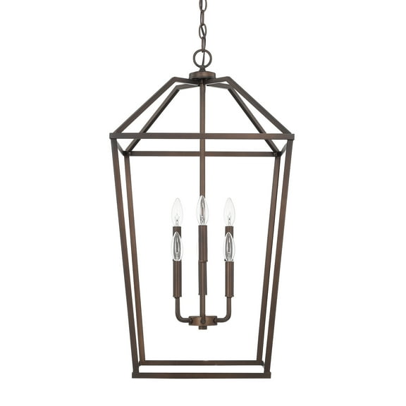 Open Box Capital Lighting 522761 6 Light 17" Wide Taper Candle Chandelier - Bronze
