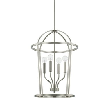 Capital Lighting 528541 Greyson 4 Light 16" Wide Taper Candle Pendant - Nickel