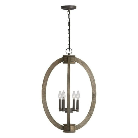 Capital Lighting 529142 4 Light 19" Wide Taper Candle Chandelier - Grey