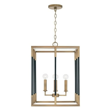 4 Light Foyer In Modern Style-22.5 Inches Tall And 16 Inches Wide-Aged Brass, Black Finish    -Traditional Installation Capital Lighting 544742Ab