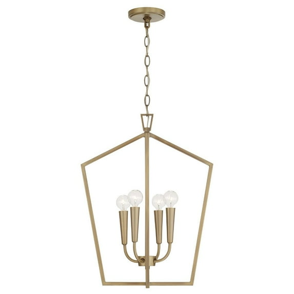 4 Light Foyer In Modern Style-22 Inches Tall And 16.75 Inches Wide-Aged Brass Finish -Traditional Installation Capital Lighting 545941Ad
